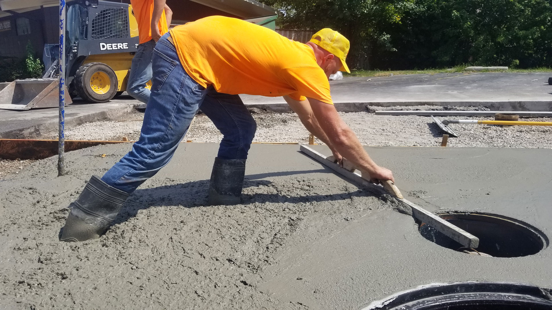 formless island pouring flatwork